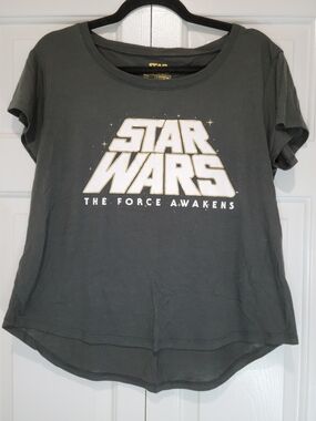 Star Wars The Force Awakens Women's Dark Gray High-low Hem Tee